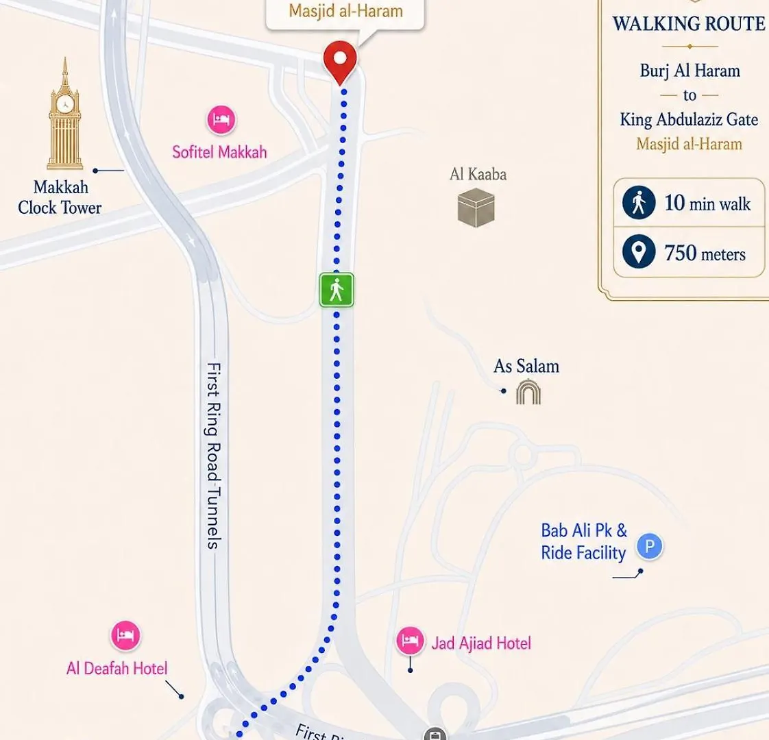 Luxury Apartment Clock Tower View 10 Min Walk To Haram Mecca